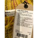 prAna NWT  Smocked Sleeveless Tie Little Palm Stripe Cami Crop Top M Yellow Photo 5