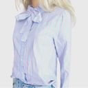 English Factory  Size Small Ruffle Striped Button down Long sleeve Shirt Photo 1