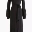 J.Crew Universal Standard X  Black Jersey Balloon Long Sleeve Maxi Dress Photo 3