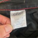 Cello  Jeans Womens Juniors Size 11 Black High Rise Straight Leg Cropped Raw Hem Photo 15