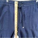 Ralph Lauren Lauren  Pants Womens 16 Blue 100% Linen Tapered Pockets Nautical Photo 7