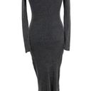 Young Fabulous and Broke  YFB Dax Gray Acid Wash Ribbed Knit Bodycon Dress Size XS Photo 6