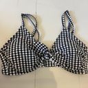 Xhilaration Black and White Gingham Knotted Swimsuit Top Photo 1