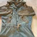 Vintage Honey Sweatshirt Hoodie Denim Jean Jacket Size Medium Blue Photo 10