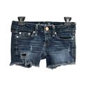 American Eagle Frayed Ripped Holes Stretch Short Jean Shorts Women 00 Photo 4