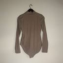 Girlfriend Collective Fog Heather Vivien Mock Neck Bodysuit Extra Large NWT Photo 3