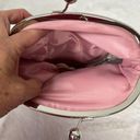 Lulu metallic pink clutch wristlet NWT silver metal o ring for wrist Photo 4