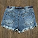 Vintage Havana  Blue Denim Distressed Cut-off Shorts with Bandana Belt Size 25 Photo 1