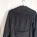 Anne Klein Wool Cashmere Blend Midi Length Large Rounded Neckline Pea Coat Black Photo 11