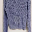 Vintage Blue  Crochet Open Knit Lightweight Sweater Photo 2