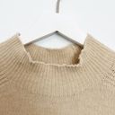 Banana Republic  Merino Wool Blend Mock Neck Ribbed Sweater Beige Tan Size Small Photo 5