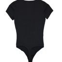 Abercrombie & Fitch Womens  Soft A&F Black Short Sleeve Crew Neck Bodysuit Size S Photo 1