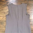 Carmen Marc Valvo  • taupe sleeveless shift dress mini notch neck crepe chiffon Photo 7