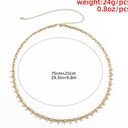 Waist chain overlay pearl and gold tone chain Photo 3