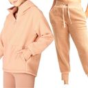 Fabletics  Teddy Luxe Daria Joggers XS Lotta Sherpa Half Zip Hooded Jacket Small Photo 1