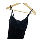 Kendall + Kylie  Black Crushed Velvet Mini Dress S Sleeveless Bodycon Photo 2