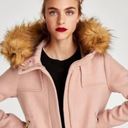 ZARA Women Short Coat With Textured Hood Pink Size M NWT Photo 9