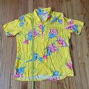 Vintage Islander Hawaiian Floral Hibiscus Fun Funky Flashy Indie Hippie Hipster colorful coastal festival multicolor collar buttons polo Shirt Short Sleeve Funky Indie Flashy Festival Multi Size XL Photo 2