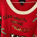 Joe Boxer Ugly Christmas Sweater Red Puppy Sequins Dear Santa Define Naughty Sz 2X Photo 2