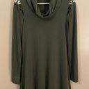 C/MEO COLLECTIVE C Army Green Cowl-Neck Tunic Dress  Photo 0