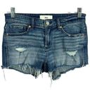 BKE  Buckle Women's Size 25 Medium Wash Payton Distressed Denim Shorts Photo 0