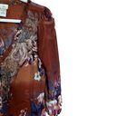 Daytrip  Buckle Top Womens Medium Multicolor Floral Print Sheer Button Up Blouse Photo 2