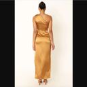 Petal and Pup  Nadia One Shoulder Bronze Satin Maxi Dress 2 Photo 3