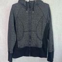 Zella  Jacket Women's Gray Black Mixed Media Hoodie Full Zip Ladies Medium Photo 0