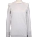 Lululemon  Rest Less Pullover Diagonal Rib Silver Drop / White Sz 6 Photo 0