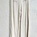 Oscar High Rise Pleated Front Linen Wide Leg Pants Cream Women's UK 12 / US 8 Photo 3