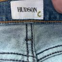 Hudson Jeans  Luxe Crop Riley relaxed straight hidden bottoms medium light sz 26 Photo 5