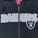 NFL Las Vegas Raiders Football Black Hoodie Zip Up Sweater Photo 2