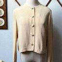 Maggy London Vintage 80s Silk Cream Button Down Blouse Photo 0