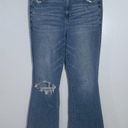 American Eagle  Stretch Super High Rise Flare Ripped 2762 Size 14 Photo 1