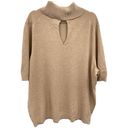 Lane Bryant  Women's Size 22/24 Pullover Sweater  Tan Short Sleeve Back Key Hole Photo 3