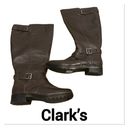 Clarks CLARK’S Brown Riding Boots size 6.5 NWOT Equestrian Knee High Photo 1