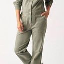 Faherty Overland Long Sleeve Organic Cotton Blend Twill Jumpsuit L Photo 2