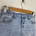 Celebrity Pink  Light Wash Blue Denim Raw Hem Mini Skirt Women's Size 1/25 Photo 3