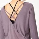 Sweaty Betty  Tranquil Yoga Open Back Long Sleeve Top in Dusty Purple XS Photo 0