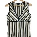 New York & Company Y2K White & Black Stripe Knit Tank Top M Size M Photo 0