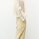 ZARA  SHINY MID WAIST PANTS STRAIGHT LEG ZW COLLECTION Gold Size S NEW Photo 10