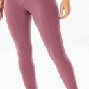 Fabletics Trapunto 7/8 High Waisted Midi Ankle Leggings Corset Quilted Mauve S Photo 0