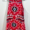 Xhilaration Tribal print red trapeze shift dress size XS Photo 3