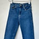 frame denim  Ali High Rise Cigarette Raw Hem Blue Jeans- Size 24 Photo 2