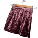 Abound New Nordstrom  Crushed Velvet Velour Mini Retro 90s Y2K Skirt Burgundy XXS Photo 2