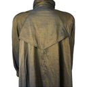 London Fog Vintage  Iridescent Long Trench Coat Green/Gold/Blue size 10 p Photo 6