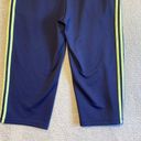 Adidas  Activewear Cropped Pants Women Medium Blue Green Mid Rise Elastic Waist Photo 13