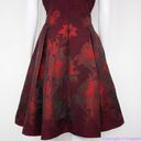 White House | Black Market NEW  Red Floral-Jacquard Fit-And-Flare Dress Photo 7