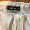 SheIn Cute White Peasant Top Photo 2