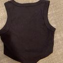 American Threads Black High Neck Crop Top Photo 1